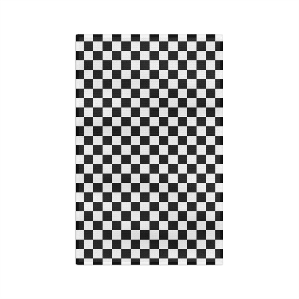 Black Check Tea Towel