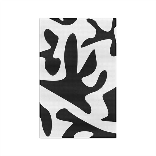 Black Leaf Microfiber Tea Towel