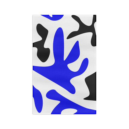 Copy of Abstract Red & Black Leaf Microfiber Tea Towel — Modern Botanical Kitchen Towel